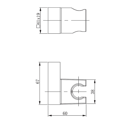Ցնցուղի կախիչ RP-40 Raiber Prem.խրոմ.