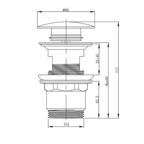 Ներքևի փական ավտ. Raiber prem RPB-50,սև