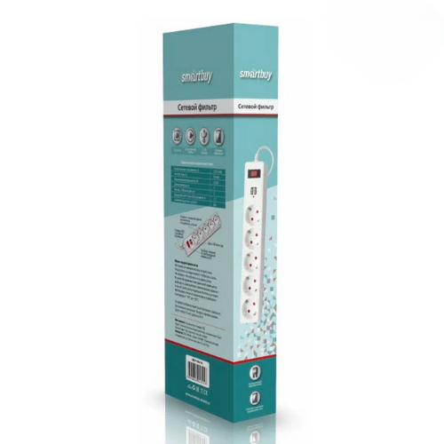 Երկար լար 5տ 1.8մ սպիտակ + USB