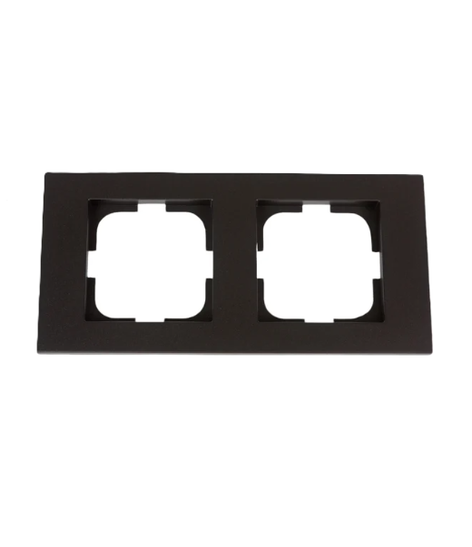 Վարդակի շրջանակ 2տ. սև քառ. OVIVO GRANO