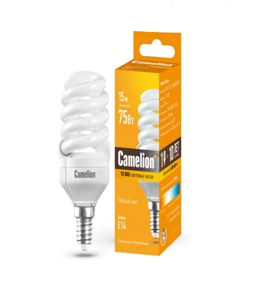 Լամպ էկոնոմ 15V E14 դեղին  Camelion