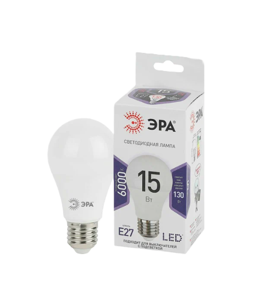 Լամպ A60-15W 6500K ԷՌԱ լեդ 