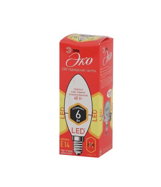 Լամպ ECO  B35 6W E14 լեդ  827 FROSTED