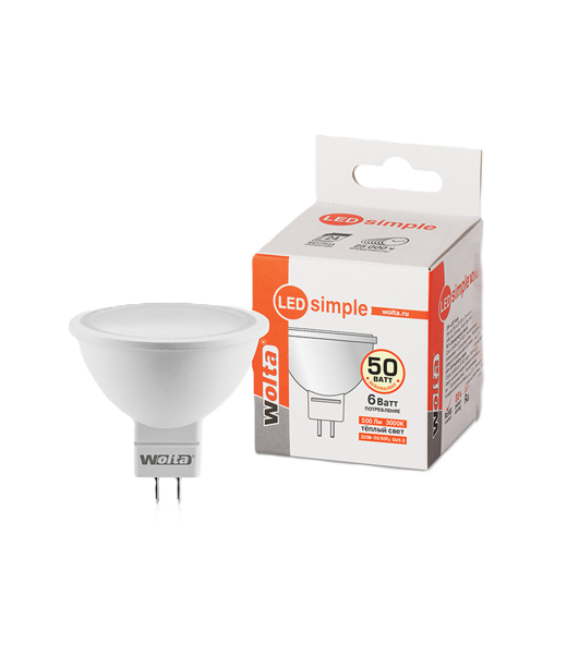 Լամպ լեդ 6W MR 3000K 