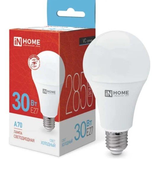 Լամպ լեդ-A70-standard 30W 230B E27 6500K 2700 Лм