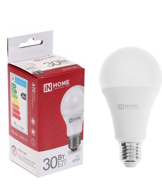 Լամպ լեդ-A70-standard 30W 230B E27 4000K 2700 Лм