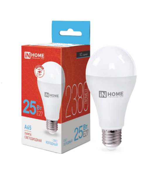 Լամպ լեդ-A65-standard 25W 230B E27 6500K 2160 Лм