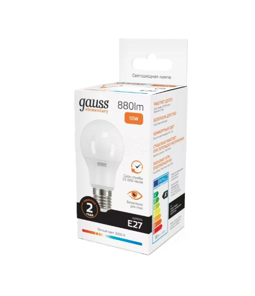 Լամպ E27 A60 10w 3000K 880Lm Gauss